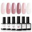 Conjunto de Esmaltes em Gel - 6 Cores Rosa Nude (7ml cada)
