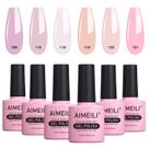 Conjunto de esmaltes em gel AIMEILI Nude Pink 6x10ml Soak Off