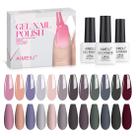 Conjunto de esmaltes em gel AIMEILI Soak Off Neutral Colors 8 mL x 12