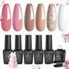 Conjunto de Esmaltes em Gel Beetles Desert Rose Collection - 6 Cores