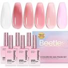 Conjunto de esmaltes em gel beetles Nude 6 cores, 15 ml, sem hema