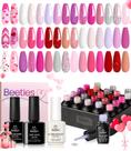 Conjunto de Esmaltes em Gel Beetles Pink - 20 Cores