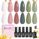 Conjunto de esmaltes em gel Beetles Tranquil Grace 6 cores