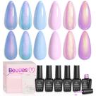Conjunto de esmaltes em gel besouros azul rosa 6 cores 7,5 mL Conjunto de esmaltes em gel besouros azul rosa 6 cores 7,5 mL