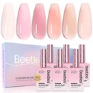 Conjunto de esmaltes em gel besouros Nude Pink 6 cores, 15 ml, sem hema