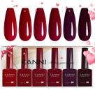 Conjunto de esmaltes em gel CANNI 6 cores, 9 mL, sem hema, vermelho escuro