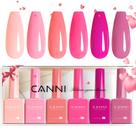Conjunto de Esmaltes em Gel CANNI - 6 Cores de 9ml (Rosa) - Sem Hema