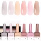 Conjunto de Esmaltes em Gel CANNI Jelly Nude Pink - 9ml x 6 Unidades com LED UV