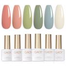 Conjunto de Esmaltes em Gel GAOY - Cores Primavera (Verde e Branco) - 6 Unidades de 7,3ml Conjunto de Esmaltes em Gel GAOY - Cores Primavera (Verde e Branco) - 6 Unidades de 7,3ml
