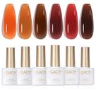 Conjunto de Esmaltes em Gel GAOY Jelly Brown - 6 Cores de 7,3 mL (UV/LED)