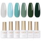Conjunto de Esmaltes em Gel GAOY - Verde Escuro, Floresta e Cinza Azulado Conjunto de Esmaltes em Gel GAOY - Verde Escuro, Floresta e Cinza Azulado