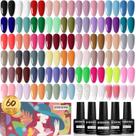 Conjunto de Esmaltes em Gel JODSONE - 60 Unidades com Base e Top Coat 5ml Conjunto de Esmaltes em Gel JODSONE - 60 Unidades com Base e Top Coat 5ml