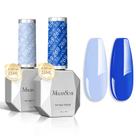Conjunto de esmaltes em gel MelodySusie Thick 15 ml azul bebê e azul royal