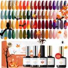 Conjunto de esmaltes em gel Modelones Fall 40 cores com base e camada superior