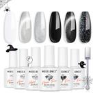 Conjunto de esmaltes em gel modelones Hema-Free Halloween 6 cores