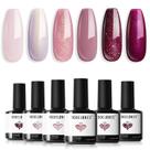 Conjunto de esmaltes em gel modelones Rose Garden 6 cores 7mL