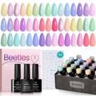 Conjunto de Esmaltes em Gel Pastel Besouros - 20 Cores - Presente Ideal para a Primavera