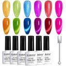 Conjunto de Esmaltes em Gel RARJSM 9D Neon Cat Eye - 6 Cores de 7,5ml