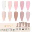 Conjunto de Esmaltes em Gel SHOYUM Jelly Nude - 10 Unidades de 7ml (UV/LED)