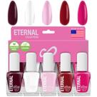 Conjunto de esmaltes Eternal 5x13,5 ml rosa vermelho branco EUA Conjunto de esmaltes Eternal 5x13,5 ml rosa vermelho branco EUA