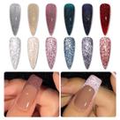 Conjunto de Esmaltes GAOY com Glitter Refletivo - 6 Cores de 7,3ml (UV/LED)
