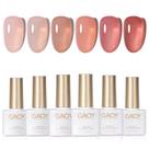 Conjunto de Esmaltes GAOY Jelly Nude Gel - 6 Cores de 7,3ml com Luz UV