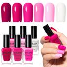 Conjunto de esmaltes GELLEN Hot Pink 6 cores Quick Dry Resistant