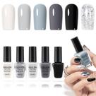 Conjunto de esmaltes GELLEN preto branco cinza 6 cores outono inverno Conjunto de esmaltes GELLEN preto branco cinza 6 cores outono inverno