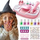 Conjunto de esmaltes Geyiie, adesivos de unhas com secador de unhas para meninas