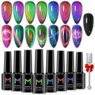Conjunto de esmaltes MIZHSE 9D Cat Eye Gel 8x10ml com bastão magnético