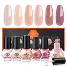 Conjunto de esmaltes modelones 6 cores nude rosa marrom para mulheres Conjunto de esmaltes modelones 6 cores nude rosa marrom para mulheres