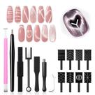 Conjunto de esmaltes modelones Cat Eye Magnetic 15 unidades com ferramentas