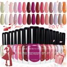 Conjunto de Esmaltes Morovan 15 Cores Vermelho Bordô - 7ml