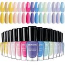 Conjunto de Esmaltes Morovan Macaron Air Dry - 15 Cores (7ml cada)