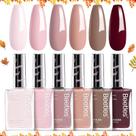 Conjunto de esmaltes para unhas Beetles Coconut Mousse, 6 unidades de secagem rápida Conjunto de esmaltes para unhas Beetles Coconut Mousse, 6 unidades de secagem rápida