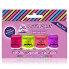 Conjunto de esmaltes Piggy Paint Neon com Blacklight Glow 4x3,5 ml