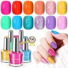 Conjunto de esmaltes SAVILAND 12 cores neon Air Dry Summer Glitter Conjunto de esmaltes SAVILAND 12 cores neon Air Dry Summer Glitter