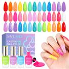 Conjunto de esmaltes SAVILAND Quick-Dry, 20 unidades Neon Rainbow Brights Conjunto de esmaltes SAVILAND Quick-Dry, 20 unidades Neon Rainbow Brights