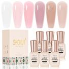 Conjunto de esmaltes SHOYUM, gel de gelatina de 6 cores, 7 ml cada