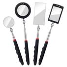 Conjunto de espelhos de inspeção telescópicos KABUDA com luz LED (4 unidades)