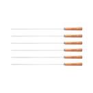 Conjunto De Espetinhos Tramontina 6 Peças Aço Inox Com Cabo De Madeira 50 Cm Conjunto De Espetinhos Tramontina 6 Peças Aço Inox Com Cabo De Madeira 50 Cm