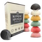 Conjunto de esponjas Konjac Bare Essentials Living com carvão ativado