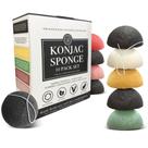Conjunto de esponjas Konjac Bare Essentials Living (pacote com 10) com carvão