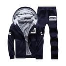Conjunto De Esportes De Inverno Masculino, Suéter Casual Com Capuz E Calças, Cardigan De Plush plus