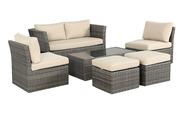 Conjunto de Estar 6 Lugares Ibiza 86x149x75cm Just Home Collection