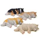 Conjunto de estátuas de jardim Sleeping Shiba Inu e Husky Resin Conjunto de estátuas de jardim Sleeping Shiba Inu e Husky Resin