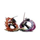 Conjunto de estátuas de resina com figuras do Kokushi e Yoriichi Demon Slayer