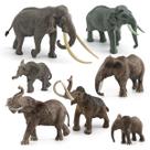 Conjunto de estatuetas African Elephant Family, 7 peças de PVC realista
