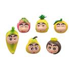 Conjunto de estatuetas Crayon Shin-chan com tema de frutas Kawaii x6