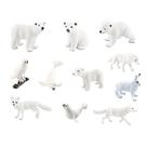 Conjunto de estatuetas de animais árticos em PVC Arctic Animal, 11 unidades para crianças